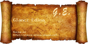 Glancz Edina névjegykártya